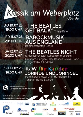 Das Plakat zum Event, Klassik am Weberplatz